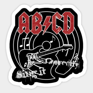 AB CD - Sing It Correctly Sticker
